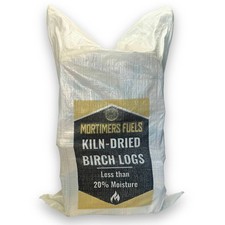 Kiln-Dried Birch Logs – 60L Maxi Bag – Clean Hot Burning Wood - Fast UK Delivery