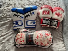 3 X PAIRS OF MMA 12 OZ BOXING GLOVES .. RING MASTER ..ROX