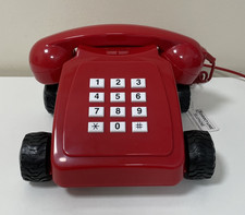 Vintage ​Direct Line Red Telephone on Wheels - Iconic Retro Phone! 90s
