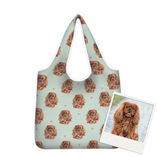 RUBY CAVALIER KING CHARLES SPANIEL SHOPPING BAG REUSABLE FOLDABLE WASHABLE