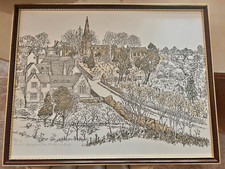 UPPINGHAM / UPPINGHAM SCHOOL FROM THE MIDDLE FIELD RARE PRINT LTD. EDITION 1974