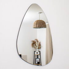 Frameless Pebble Glass Wall Mirror 70x50cm Irregular Shaped Modern Home Decor