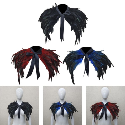 Feather cape shawl halloween - shawl,