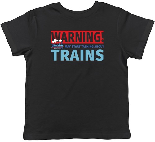 Trains kids shirt warning - t-shirt,