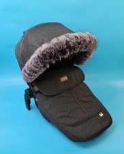 Double Pile FAUX FUR Pram Hood