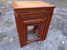Chinese rosewood nest of 4 tables contemporary look