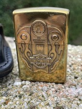 Zippo Lighter - Harley Davidson Fuel Tank With Zippo Leather Pouch