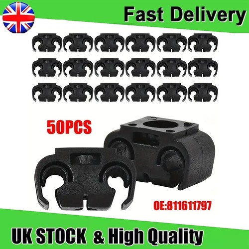 Brake line clips black - brake,