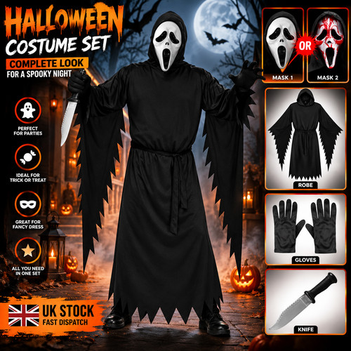 Ghost face halloween cosplay - face,