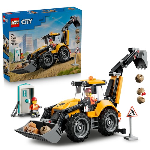 Lego city yellow - lego, backhoe