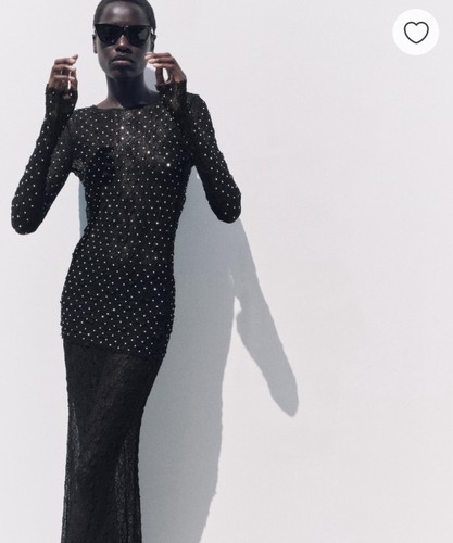 Zara black lace top with - black,