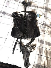 Leatherotic overbust  black