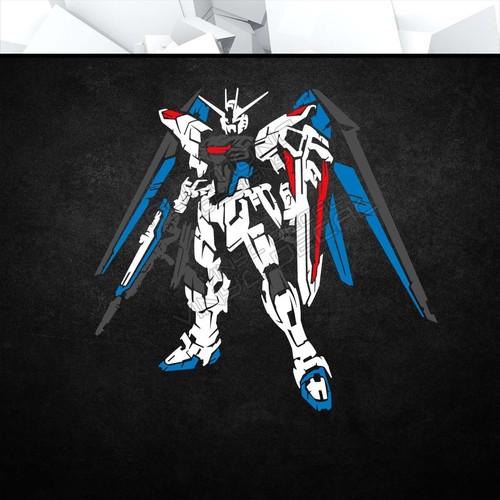 Freedom gundam vinyl decal - gundam,