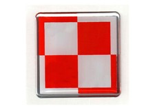 Polish Air Force checkerboard 3D sticker car decal / Szachownica lotnicza 3D
