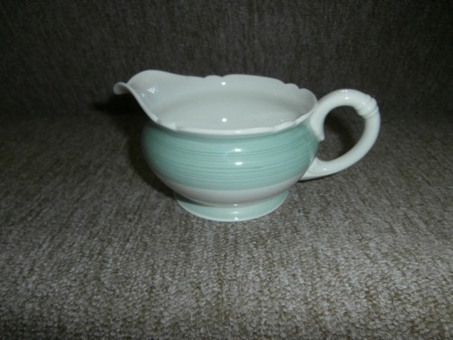 Shelley bone china green jug - shelley,