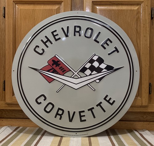 Chevrolet corvette metal sign - chevrolet,