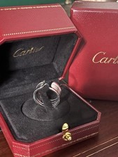 18ct White Gold C De Cartier Ring 57