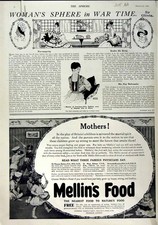 Old Antique Print 1916 Advertisement Napier Car Bedford Buick Beldam Oxo 20th