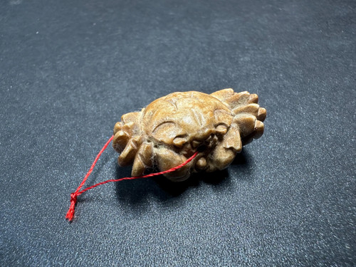 Carved deer antler - antler, crab