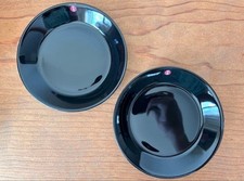 Unused Iittala Teema Black Plates, 6 inches (15 cm), Set of 2