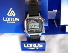 Vintage 1980s Rare Lorus Alarm Chronograph New Old Stock Digital Ladies watch