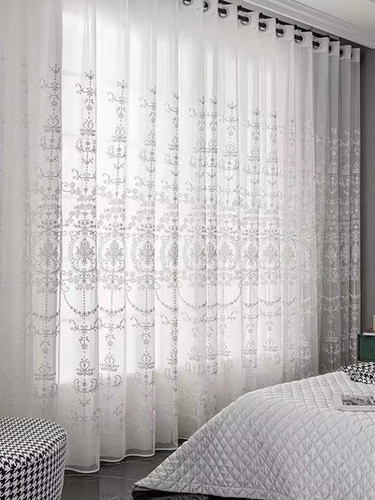 Voile sheer curtains pair - sheer,