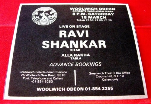 Ravi shankar london gig - shankar,
