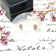 Vintage Antique 9K GOLD STUD EARRINGS ~ Solid 9 Carat 375 Old ~ Butterfly Backs