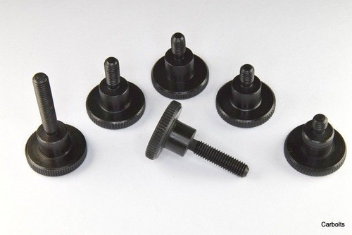 Knurled thumb screws black - screws,