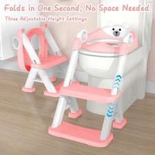 Potty Training Toilet Seat 2 in 1 Toddler Step Stool Ladder Potty Training USED
