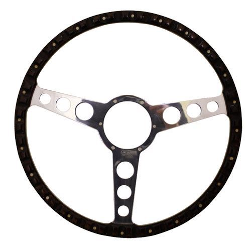 Luxury wood steering wheel - 17",