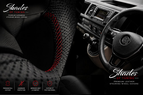 Leather steering wheel cover - steering,