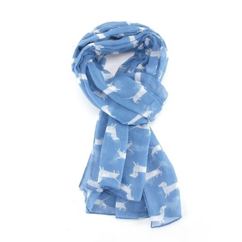 Dachshund scarf light blue - scarf,