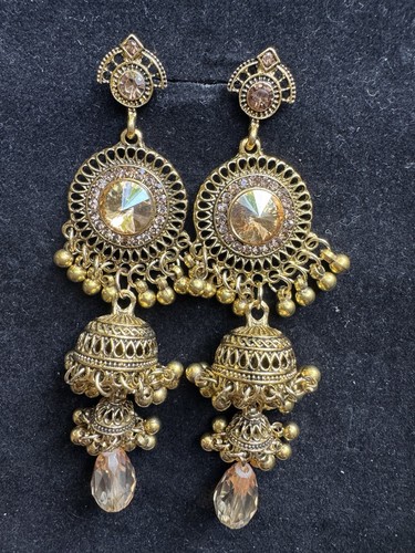 Gold tone jhumka - tone,