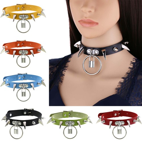 Leather punk choker - pu,