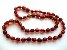 Natural Cognac Oval Beads