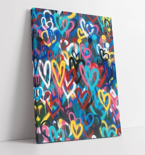 Banksy love wall hearts - wall,