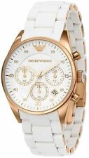 EMPORIO ARMANI AR5920 WHITE LADIES WATCH - NEW - WARRANTY - CERTIFICATE