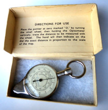 Vintage  German ENBEECO Double Sided OPISOMETER Map  Distance Measure