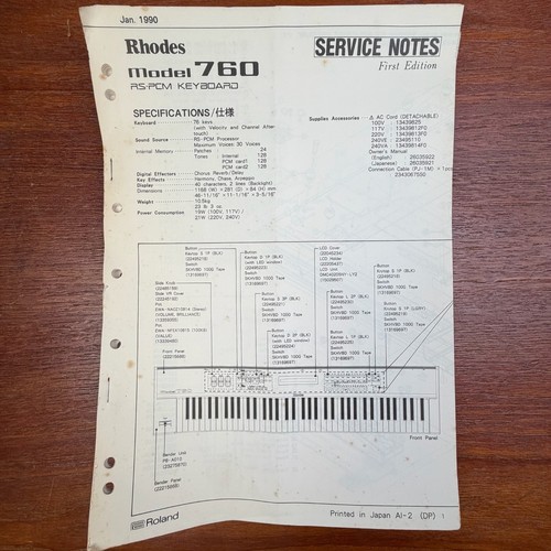 Vintage rhodes model 760 - rhodes,