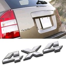 Car Metal Chrome Silver 4X4 Emblem Trunk Rear Tailgate Badge Decal Car Sticker
