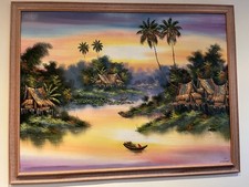 Hand Painted - Floating Market Of Bangkok