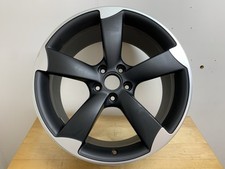 1 x AUDI TT TTS TTRS 8J 19'' 5 SPOKE DIAMOND CUT & BLACK GENUINE OEM ALLOY WHEEL