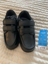 New Boys Size 13 School Shoes Two Strap Boots Black George Asda