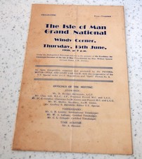 Rare 15th June 1939 Isle of Man Grand National Motorcycle Racing Programme