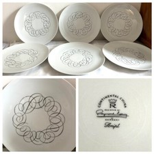 Rosenthal ‘Script’ Salad Plates (21cm) x 6 Designer - Raymond Loewy 1960s