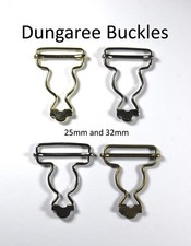 Dungaree Buckles / Bib & Brace Fasteners Metal Trimmings Colour & Size Choice