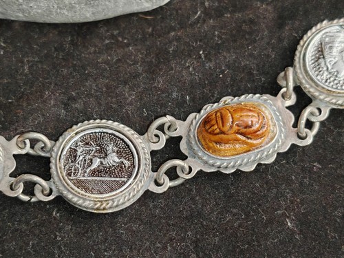Faience brown scarab - brown, egyptian