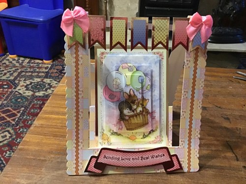 Patchwork friends stepper card - patchwork,