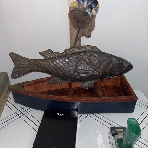 Large vintage copper fish - vintage,